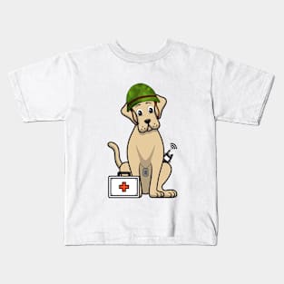 First aid military big dog Kids T-Shirt